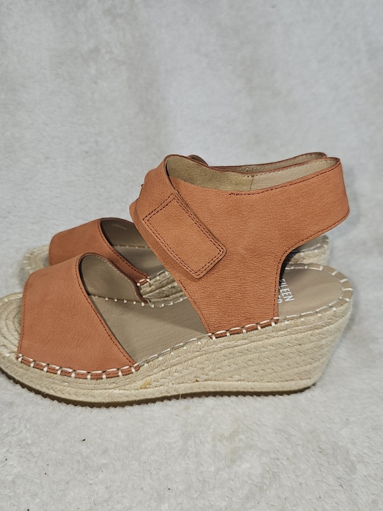 Eileen Fisher Shoes - Eileen Fisher Weslia Espadrille Wedge Sandal Cider Leather Size 6.5 Coastal.